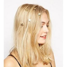 10 PCS Fashion Femmes Gold Star Swirl Spiral Hairpin Barrettes Mariage Gift Femmes Headwear Accessoires Hair Traiding Tools