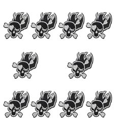 10 PCS Badges Patch Squelette de Feu Drôle pour Vêtements Punk Repassage sur Applique Hommes Pull Rayure Couture Patchs Brodés pour Ba9088297
