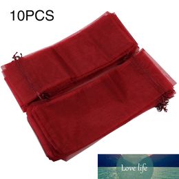 10 stks geschenkzak solide met trekkoord opslag snoep pouch organza wijn fles sieraden mode wrapping decoratieve feestartikelen