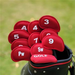 10 PCS Golf Club Covers Covers Iron Putter Cover HeadCover Set Outdoor Sport Accessoires 240515