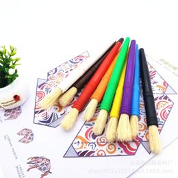 10 PCS Hog Hows Paint Brushes Calk and Wax Brushes Watercolor Painting Sprouch Bross pour le mobilier en bois Décoration de la maison