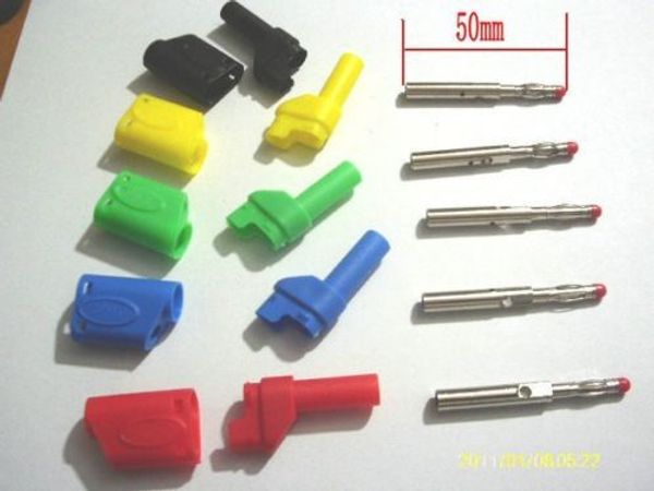 Conector Banana aislado de 4MM para sondas de prueba, postes de unión, Multimete, 100 Uds.