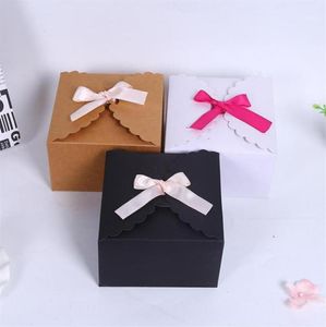 10 pcs Kraft Paper Cake Box Party Gift Emballage Box Cookie Cuisine Noix Noix de bricolage Package 145 145 9CM1263P7026501