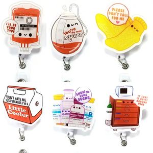 10 stks/partij Custom Acryl Medische Verpleegkundige Badge Reel Ziekenhuis Kantoormedewerker Geschenken Badge Houder Dagelijkse Decoratie Verpleegkundige Accessoires