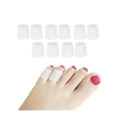 10 pcs / lot gel silicone petit tube à orteil Corns cloques correcteurs de protecteur rose gel orteil de protection du doigt