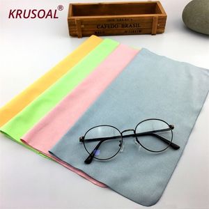 10 pcslots Microfibre Lunettes Chiffon De Nettoyage Cleaner 150175mm Pour Lentille Téléphone Écran De Nettoyage Lingettes Kpop Accessoires T200612