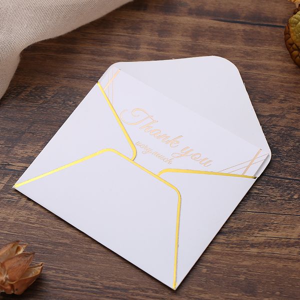 10 PCS Mini Gold en remerciement Carte Valentin Joyeux anniversaire de Noël de Noël Invitations de mariage Card de voeux