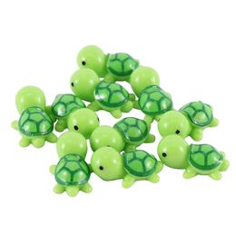 10 PCS Mini Turtle Miniature Figurines Dollhouse Bonsai Garden Micro Landschap Decor Fairy Garden Miniatures 220628