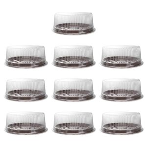 10 STKS Muffin Geschenkverpakkingsdoos Mini Cupcake Container Vierkante Geschenkdozen Taartstandaard Taartdozen 10 Inch Plastic Cupcake Dozen 231221