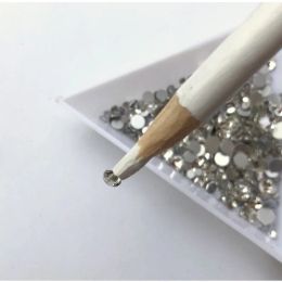 10 Pcs Nail Art Tools Rhinestones Gems Picking Crystal Dotting Tool Wax Pencil Wood Pen Picker Rhinestones Nail Art Decoration