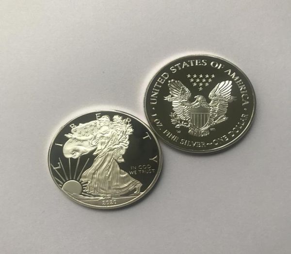 10 Uds. Estatua no magnética 1oz chapada en plata 40 mm decoración americana conmemorativa moneda coleccionable no monetaria 3122351