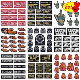 10 stuks buitenpatches voor kleding opstrijkbare partijen bulk groothandel geborduurd designer pack jas poker vrouw tactische letter naai