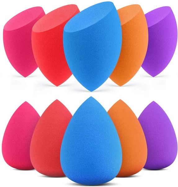 10 PC/MAPILO DE PACK Sponge Beauty Sponge Makeup Blender para Full Cover Foundation Super Soft Beauty Cosmetic Herramientas al por mayor 240329