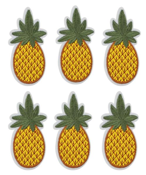 10 piezas de parches de fruta de piña, insignia para ropa, parche bordado de hierro, apliques de hierro en parches, accesorios de costura para ropa 5912454