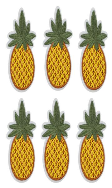 10 piezas de parches de fruta de piña, insignia para ropa, parche bordado de hierro, apliques de hierro en parches, accesorios de costura para ropa 2927868