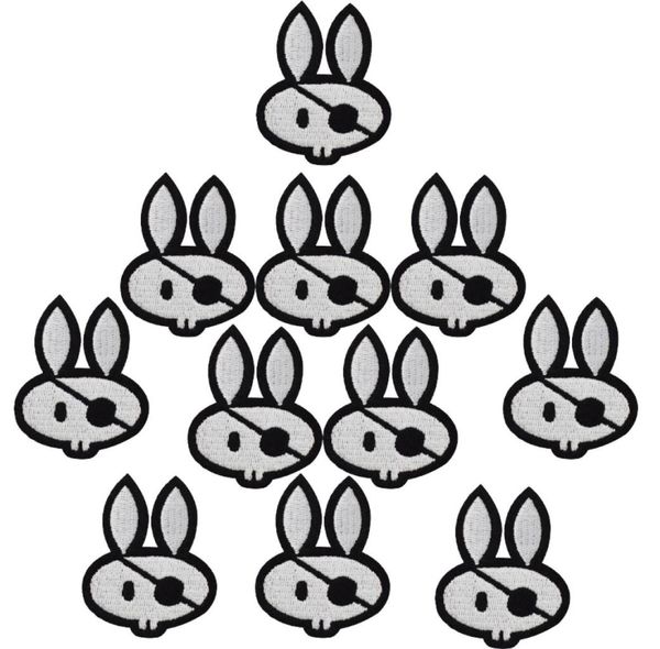 10 PCS Rabbit Pirat Insignia de insignias para ropa Patch Borded Patch Hierro en parches Accesorios de costura para ropa de bricolaje9393206