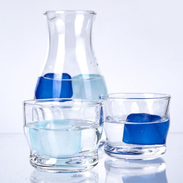 10 PCS Cubos de hielo azul reutilizable PVC PVC Cubo de hielo Cubo Alimento Grado Bebidas frías sin dilución