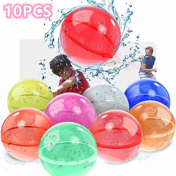 10 pcs ballons d'eau réutilisables pour enfants adultes activités de plein air enfants Pool Beach Bath Toys Bomb pour les jeux d'été 240403