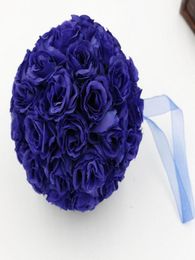 Boule de roses bleu Royal 5 pouces, 10 pièces, décoration de fleurs de mariage, 9717679