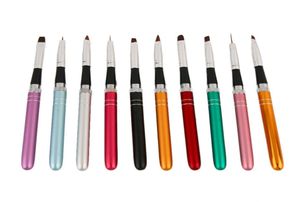 10 PCS set Multi Professional Kolinsky Hair Acryl Nail Brush Set Painting Liner Pen voor UV -gel Pools Manicure Nail Art Tools8227353