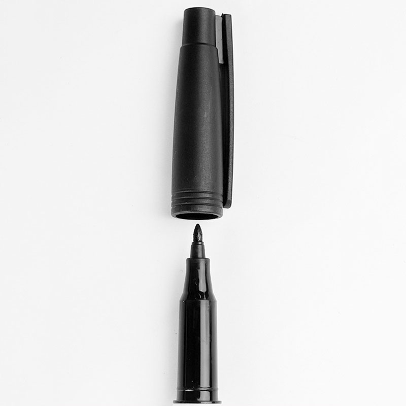 10 st/ställ in permanent markör Vattentät markör Pen Medium Point 1.0mm penna Markör Black Ink Art Supplies