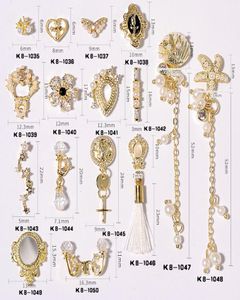10 PCS Zircon Pearl Pendant 3D Nail Art Decoration Chaîne de luxe Bracelet Bijoux en alliage de mariage Accessoires de conception de manucure 2402112