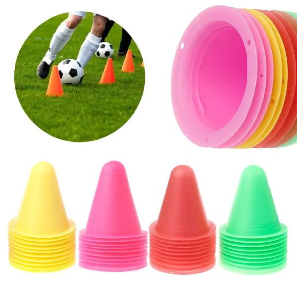 10 pièces patin marqueur cônes rouleau Football marquage tasse marqueur cônes Slalom patin à roulettes pile tasse Football équipement d'entraînement