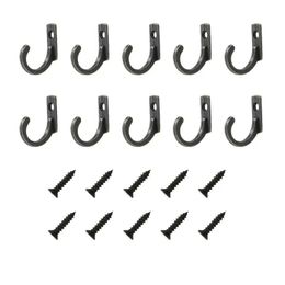 10 PCS Small Antique Hooks Wall Hanger Curved Buckle Horn Lock Clasp Hook for Wooden Jewelry Box Hardware Home Coats Hat Clothes