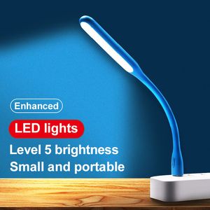 10-Pack Portable LED USB Desk Lamps - Energy-Efficient 360° Flexible Reading Lights for Computers, Laptops, Power Banks