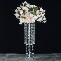 Vase à fleurs en acrylique, 10 pièces, pilier en cristal, centre de Table de mariage, fête, événement, chemin, décoration de maison, IM1047