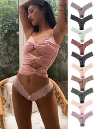 10 pcs voplidia tangas bragas para mujeres sexy acogedor encaje g-string femenino transpirable suave y sin costura calibrientes para niñas damas 231227