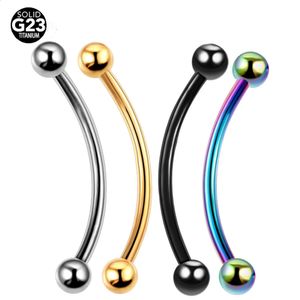 10 pcslot G23 yeux de serpent morsure langue Piercing haltères incurvés banane anneaux mamelon boucle d'oreille Tragus corps bijoux 240127