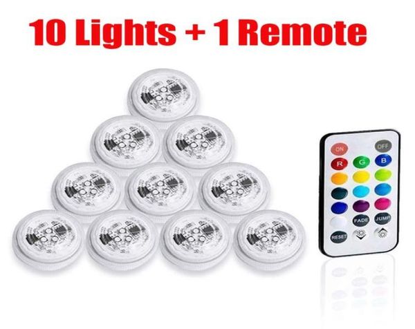 10 PCSLOT LED RGB Aquarium étanche Aquarium Submersible Aquarium Bar Vase Vase Light Soalight Bandle Light for Wedding Birthday Anniversary4663043