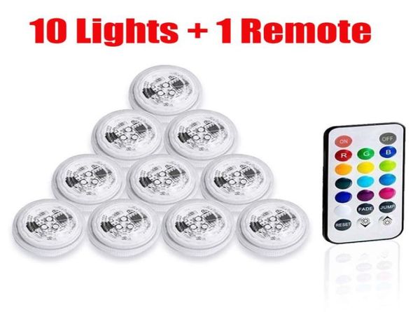 10 PCSLOT LED RGB Aquarium étanche Aquarium Aquarium Bar Vase Vase Light Soalight Bandle Light for Wedding Birthday Anniversary9497139