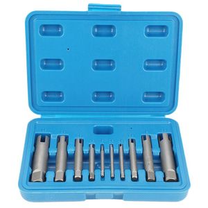 Freeshipping 10 Piece Set M4-M24 Broken Tap Extractor Guide Set Broken Wire Screw Remover Tool Screw Extractor Wrench Set Drill Bit