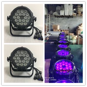 10 pièces IP65 extérieur led par 18 x 18w 6-en-1 RGBWA + UV étanche led par 64 éclairage de scène