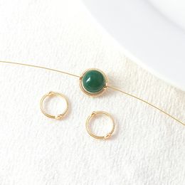 10 pièces 14k Perles d'ensemble de trous droits en dentelle en dentelle en cuivre, perles de cycle cercle, bricolages à la main