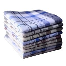 10 pièces / lot Shseja Classic Plain Pandin Hanky Mens Pocket Square 100% Pure Cotton Business Casual Chest Towel 240426