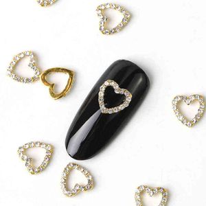 10 stuks kristal strass nail art stenen legering 3d decoraties vonk nagels bedels steentjes voor designer sieraden accessoire Y220408