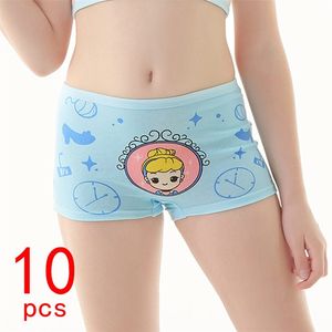 10 Pieces lot Design Children's Girls Panties Cotton Soft Pretty Cartoon Unicorn Child Underwear for Girls Kids Boxer Breathable 211122
