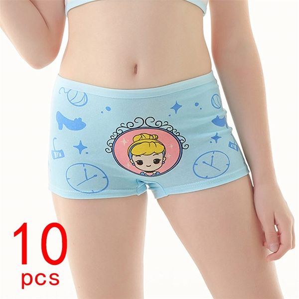 10 pièces / lot design enfants filles culottes coton doux joli dessin animé licorne enfant sous-vêtements pour filles enfants boxer respirant 211122