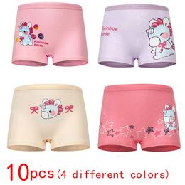 10 Pièces / lot Design Enfants Filles Culottes Coton Doux Joli Dessin Animé Licorne Enfant Sous-Vêtements pour Filles Enfants Boxer Respirant 240228