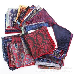 10 Stuks Veel Grote 32 Cm Zakdoek Man Paisley Bloem Dot Zak Plein Mannen Paisley Casual Zakdoeken Voor mannen Pak Weddin231S