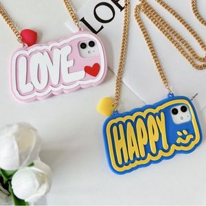 10 stuks mobiele telefoon kussens 3D cartoon schattige vrouw voor iPhone13 13Promax 12Promax 12 11 Zacht siliconenmateriaal nieuwste modestijl met metalen lanyard