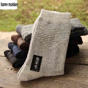 10 pièces de 5 paires de chaussettes chaudes d'hiver homme La laine de lapin Hommes à la couleur pure l'étendue 210727