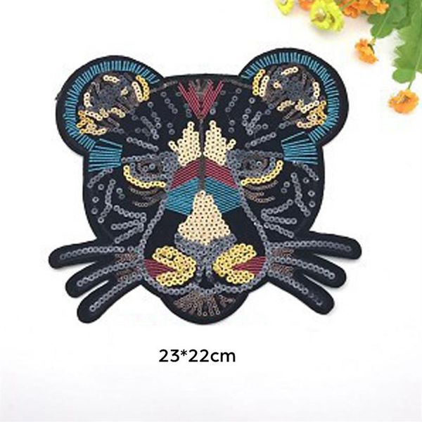10 pièces paillettes grand léopard paillettes tissu patchs fer sur vêtements broderie jupe décoration trou patchs à la main bricolage access286t