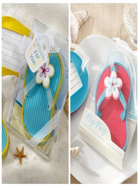 Lote de 10 piezas de decoración para bodas y fiestas en la playa, etiqueta de equipaje con chanclas para regalo de boda con temática de playa y despedida de soltera 4893108