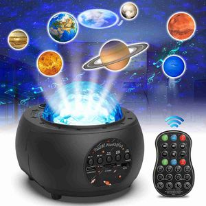 10 Planet Colorful Projector Lights Galaxy Starry Bluetooth Speaker Night Light Lámpara LED Navidad Año Nuevo Regalo Decoración de la habitación HKD230704