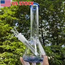 10" el tubo de agua de cristal de la cachimba del tubo de Shisha que fuma Bong el pelele Bongs con el azul del cuenco