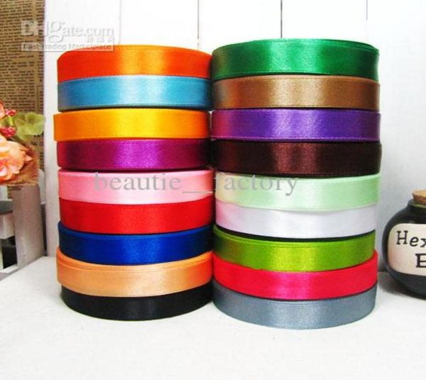 10 rouleaux de ruban de satin de 15 mm, décorations artisanales de couture pour fête de mariage, 1 rouleau de 25 mètres, couleurs mélangées, 2247968